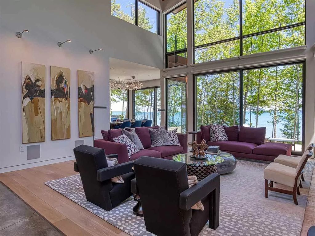 Welcome to First Light a 5999000 Stunning Modern Home Located on the Shores of West Grand Traverse Bay in Suttons Bay 39