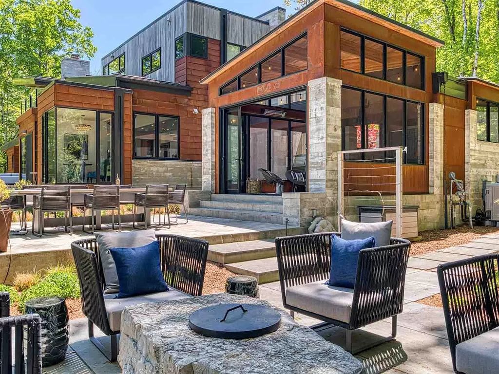 The Home in Suttons Bay is built by Easling Construction and designed by Ray Kendra & ReDesign Interiors, now available for sale. This home located at 3693 S Bay Ridge Ln, Suttons Bay, Michigan