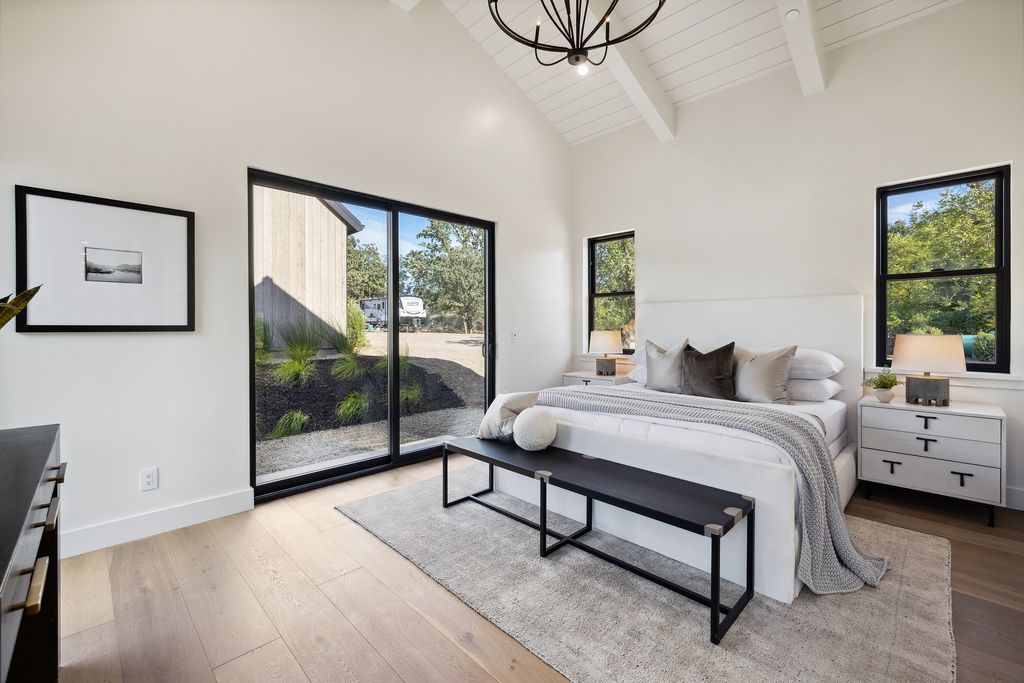 The Home in Sonoma, a beautiful Oak studded parcel with privacy, lush landscaping, in-ground pool, solar, and gated entry is now available for sale. This home located at 21706 Hyde Rd, Sonoma, California