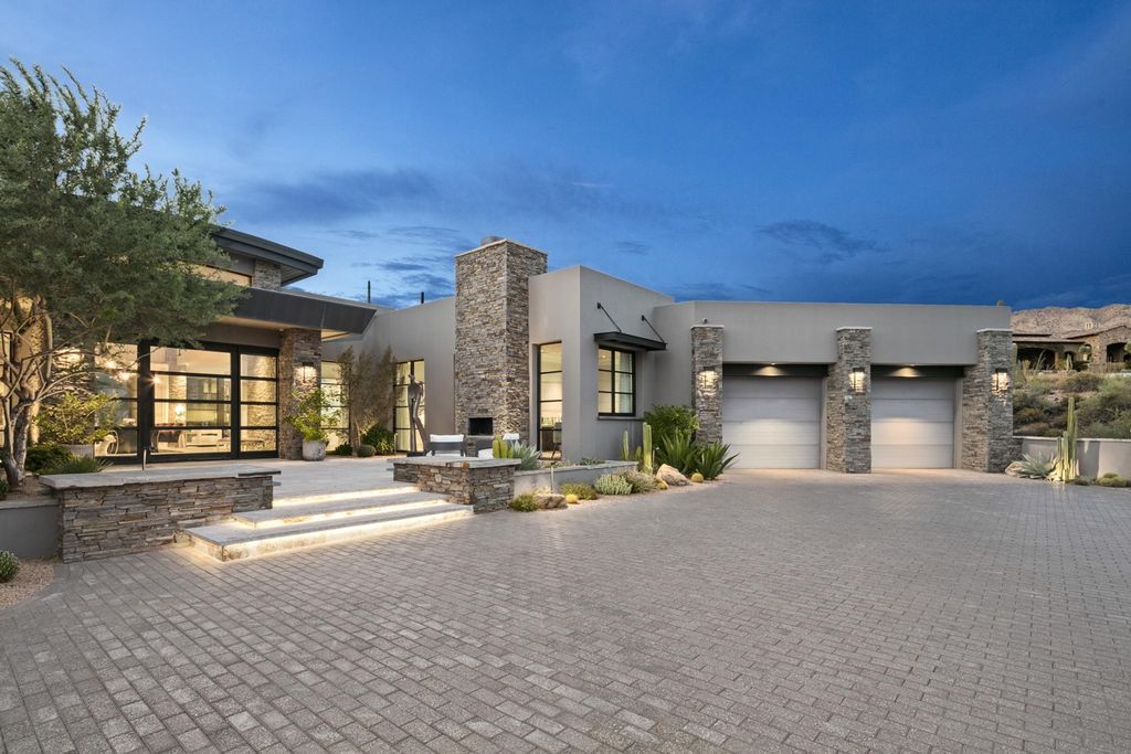 The Home in Scottsdale, a Simply stunning contemporary masterpiece in Saguaro Forest thoughtfully sited on 2.5 acre lot for privacy and striking mountain views is now available for sale. This home located at 9716 E Mariola Way, Scottsdale, Arizona