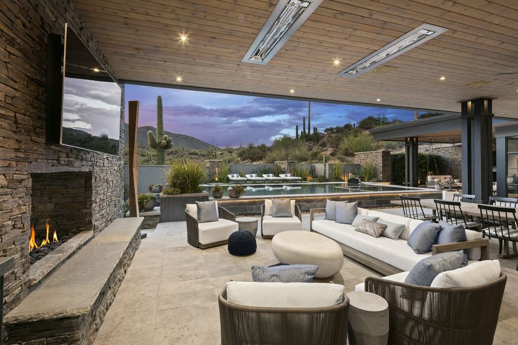 The Home in Scottsdale, a Simply stunning contemporary masterpiece in Saguaro Forest thoughtfully sited on 2.5 acre lot for privacy and striking mountain views is now available for sale. This home located at 9716 E Mariola Way, Scottsdale, Arizona