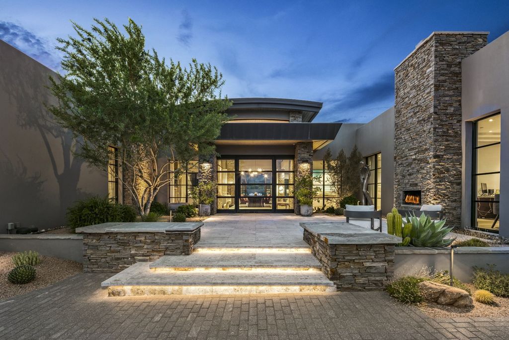 The Home in Scottsdale, a Simply stunning contemporary masterpiece in Saguaro Forest thoughtfully sited on 2.5 acre lot for privacy and striking mountain views is now available for sale. This home located at 9716 E Mariola Way, Scottsdale, Arizona