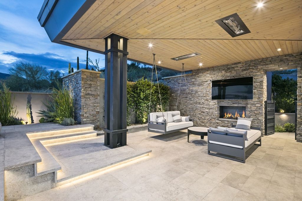 The Home in Scottsdale, a Simply stunning contemporary masterpiece in Saguaro Forest thoughtfully sited on 2.5 acre lot for privacy and striking mountain views is now available for sale. This home located at 9716 E Mariola Way, Scottsdale, Arizona