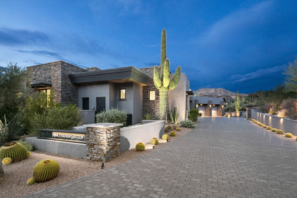 The Home in Scottsdale, a Simply stunning contemporary masterpiece in Saguaro Forest thoughtfully sited on 2.5 acre lot for privacy and striking mountain views is now available for sale. This home located at 9716 E Mariola Way, Scottsdale, Arizona