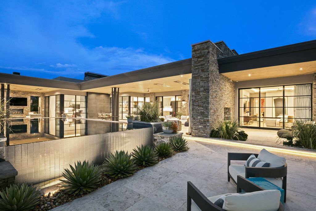 The Home in Scottsdale, a Simply stunning contemporary masterpiece in Saguaro Forest thoughtfully sited on 2.5 acre lot for privacy and striking mountain views is now available for sale. This home located at 9716 E Mariola Way, Scottsdale, Arizona