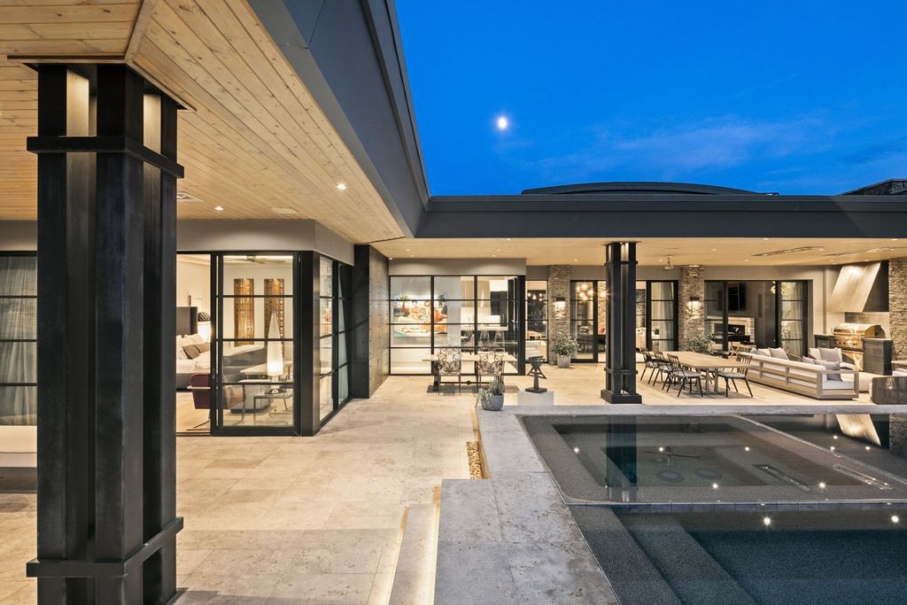 The Home in Scottsdale, a Simply stunning contemporary masterpiece in Saguaro Forest thoughtfully sited on 2.5 acre lot for privacy and striking mountain views is now available for sale. This home located at 9716 E Mariola Way, Scottsdale, Arizona