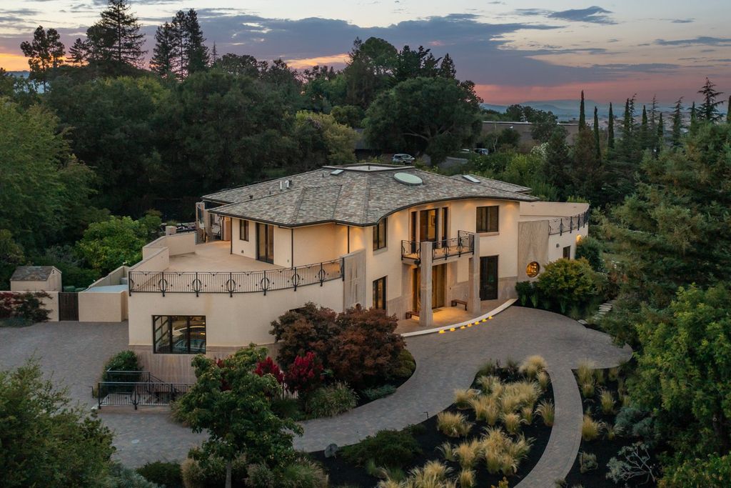 The Home in Los Altos Hills, an unparalleled estate was built with 5-star designer appointments inside and out and no straight angles to maximize California lifestyle is now available for sale. This house located at 12921 Tripoli Ct, Los Altos Hills, California
