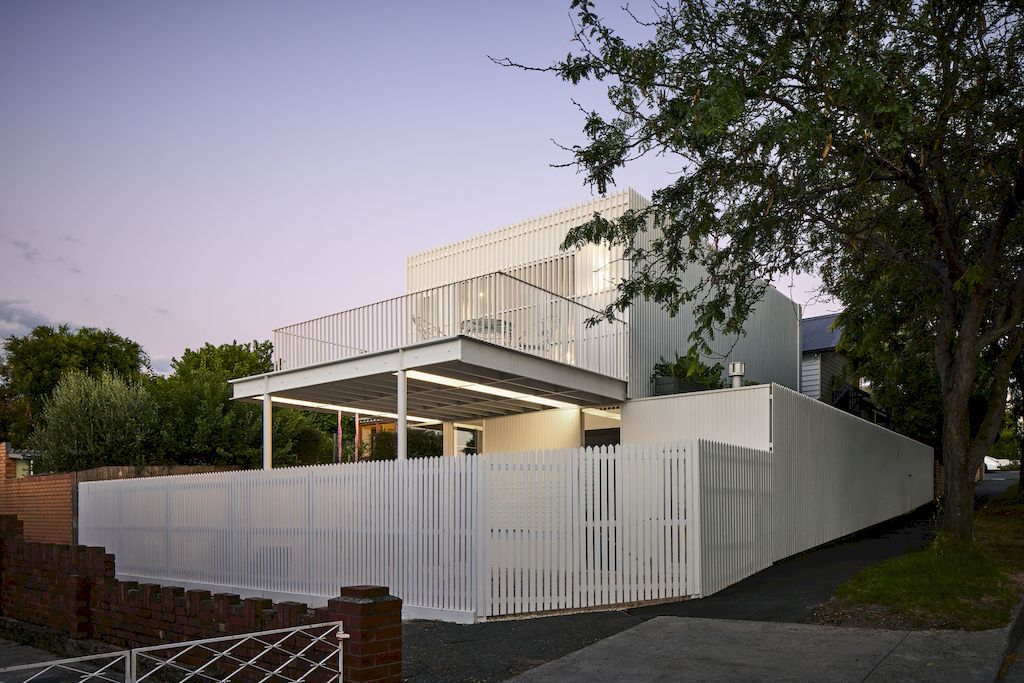 Picket House, Northcote Home Clad In White Pickets by Austin Maynard