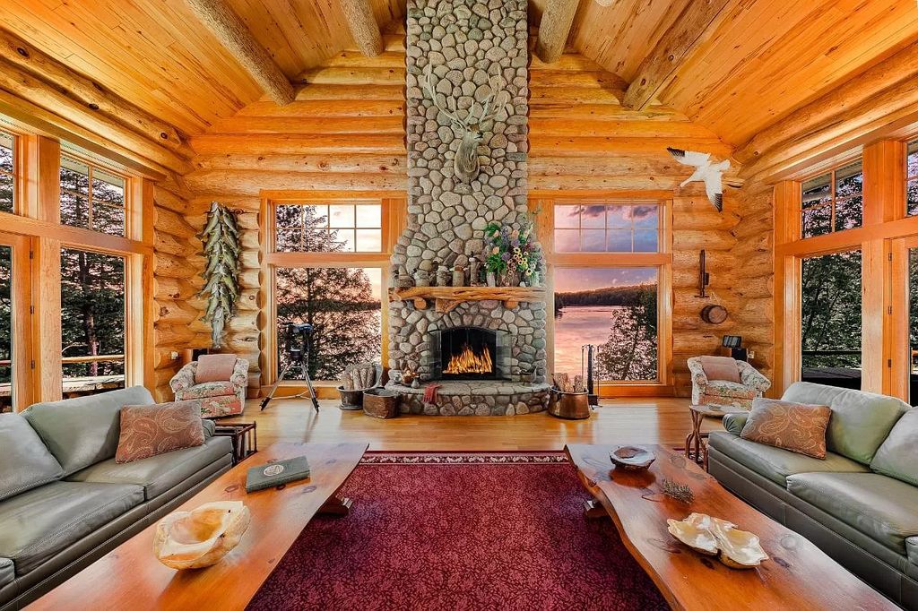 The Estate in Watersmeet is a luxurious home commanding panoramic lake views from all points now available for sale. This home located at 19210 Mamie Lake Rd W, Watersmeet, Michigan; offering 07 bedrooms and 07 bathrooms with 10,004 square feet of living spaces. 