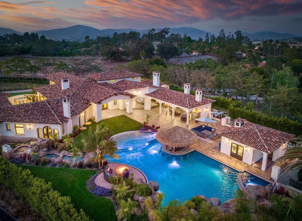 The Home in Rancho Santa Fe, a beautifully private estate with over 22,500 Square feet of indoor and outdoor covered living spaces perfect for todays ultimate lifestyle is now available for sale. This house located at 7029-31 Las Colinas, Rancho Santa Fe, California