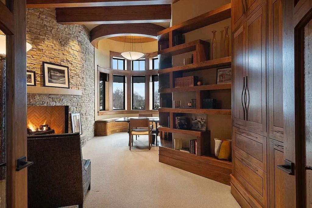 The Estate in Bay Harbor is a luxurious home featuring distinctive exterior with solid stone masonry, limestone and cedar shake, constantly maintained and consistently updated as well as incorporating current technologies and luxury now available for sale. This home located at 6494 Bay Ridge Dr, Bay Harbor, Michigan; offering 04 bedrooms and 05 bathrooms with 6,444 square feet of living spaces.