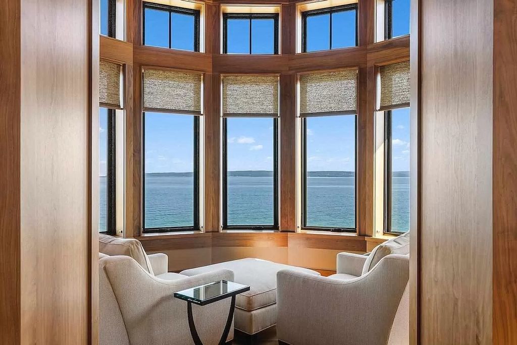 The Estate in Bay Harbor is a luxurious home featuring distinctive exterior with solid stone masonry, limestone and cedar shake, constantly maintained and consistently updated as well as incorporating current technologies and luxury now available for sale. This home located at 6494 Bay Ridge Dr, Bay Harbor, Michigan; offering 04 bedrooms and 05 bathrooms with 6,444 square feet of living spaces.
