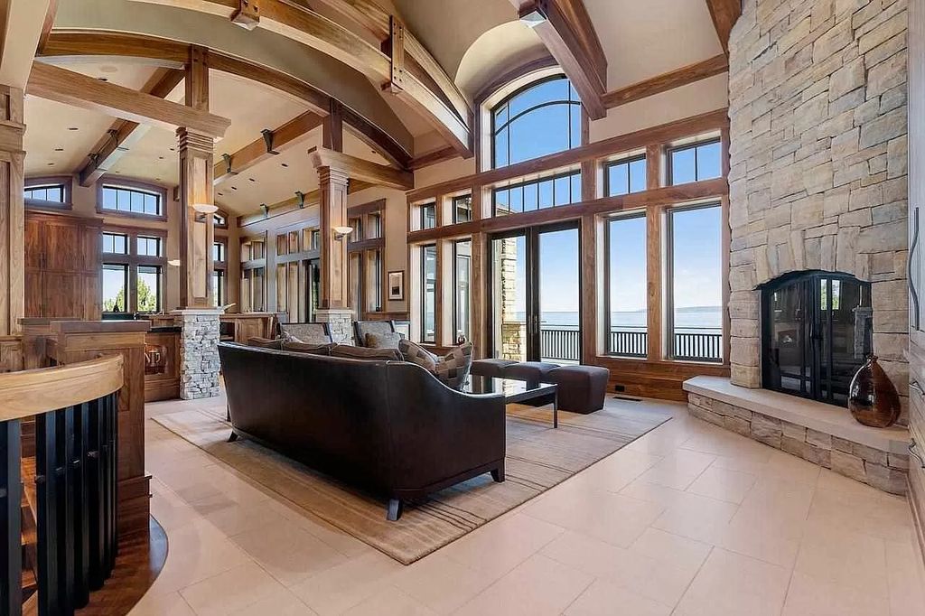 The Estate in Bay Harbor is a luxurious home featuring distinctive exterior with solid stone masonry, limestone and cedar shake, constantly maintained and consistently updated as well as incorporating current technologies and luxury now available for sale. This home located at 6494 Bay Ridge Dr, Bay Harbor, Michigan; offering 04 bedrooms and 05 bathrooms with 6,444 square feet of living spaces.