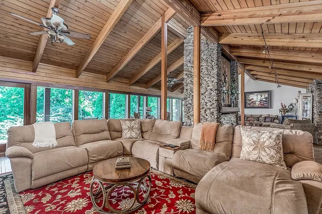 The Home in Columbus is a luxurious home with spectacular water views from almost every room, now available for sale. This home located at 6045 Round Hill Ct, Columbus, Georgia