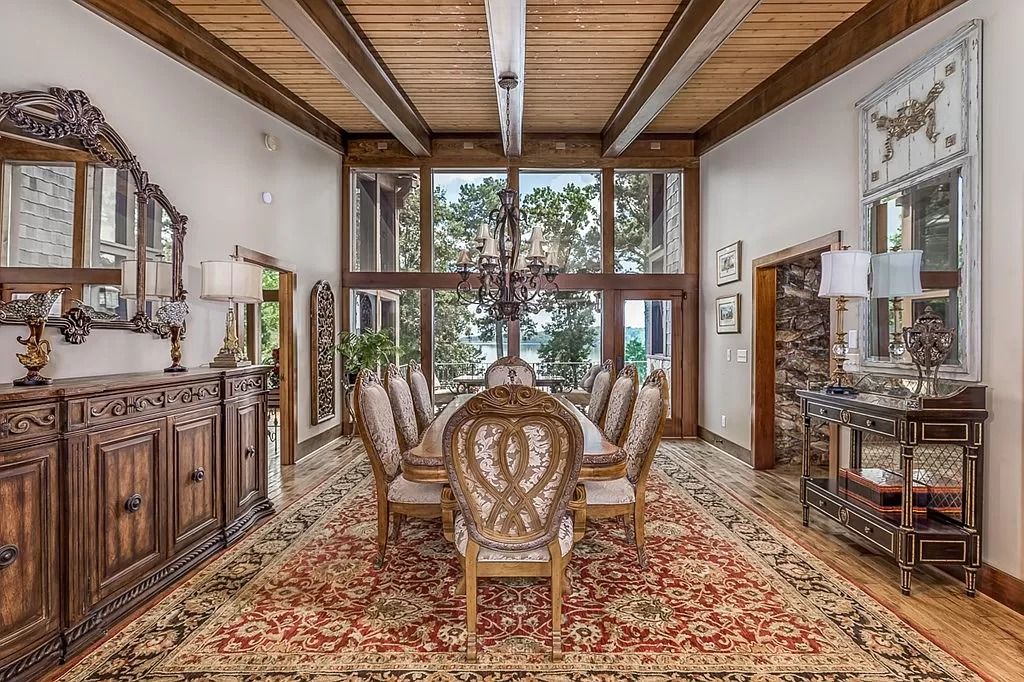 The Home in Columbus is a luxurious home with spectacular water views from almost every room, now available for sale. This home located at 6045 Round Hill Ct, Columbus, Georgia