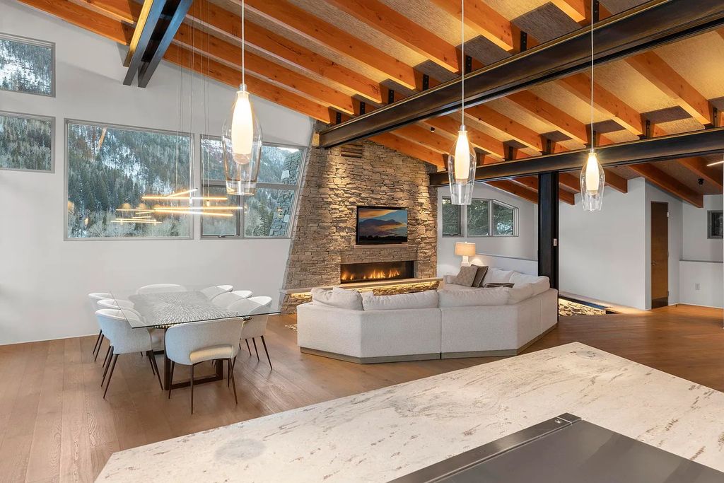 The Home in Telluride, an architectural marvel situated in a National Park-like setting at the east end of Telluride's box canyon & provides a front-row seat to two of Telluride's renowned landmarks is now available for sale. This home located at 430 Pandora Ln, Telluride, Colorado