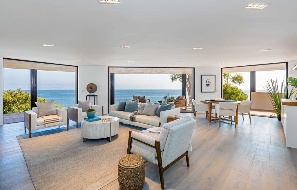 The Home in Malibu, a divine modern retreat with open-plan living spaces and entertainment-ready outdoor space offering far-reaching ocean views plus seamless access to local conveniences is now available for sale. This home located at 25225 Malibu Rd, Malibu, California