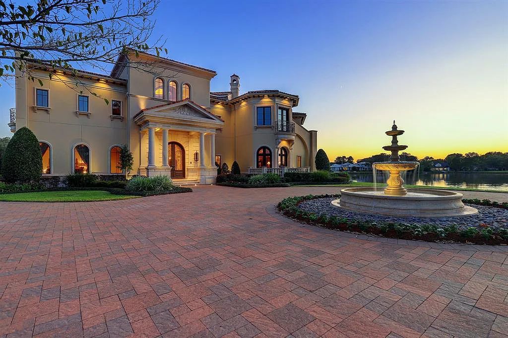 The Home in Sugar Land, a world class architectural masterpiece inspired by Europe's great estates offers endless lifestyle with opulent formals for entertaining, a gorgeous kitchen, wellness gym, two game rooms, wet bars, media room and other entertainment amenities is now available for sale. This home located at 11 Paradise Point Dr, Sugar Land, Texas