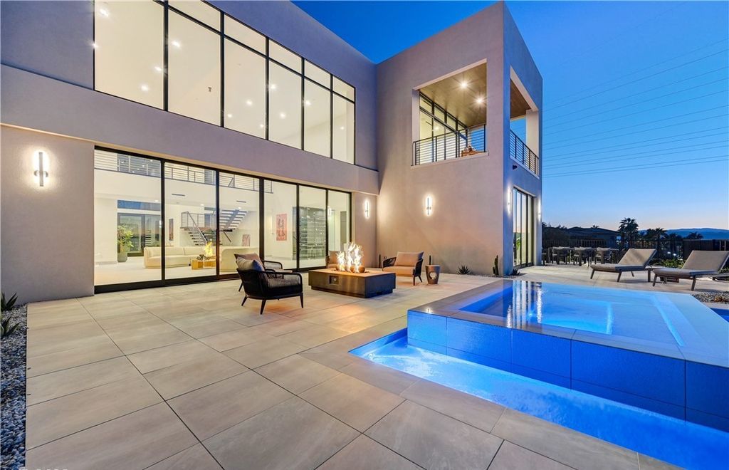 The Home in Henderson, a brand new construction features an open floor plan with modern finishes boasting unobstructed Vegas Strip and mountain views is now available for sale. This home located at 2281 Laughing Water Way, Henderson, Nevada