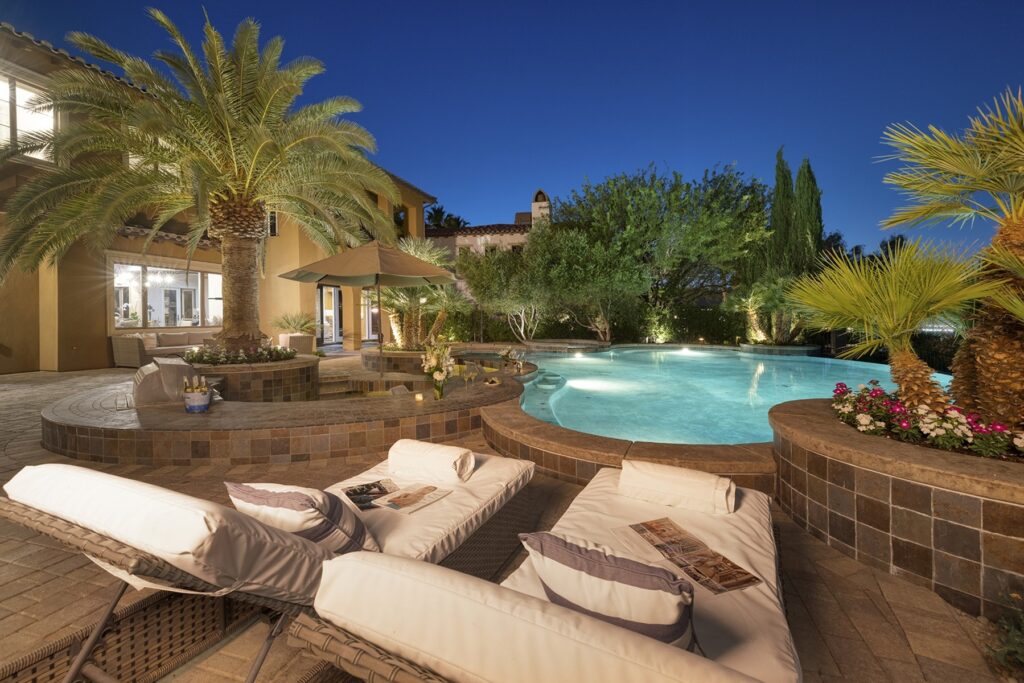 The Home in Henderson, a villa at Gated Marquis in Seven Hills with elegant upgrades and finishes offering sensational golf, mountain and city views is now available for sale. This home located at 1308 Villa Barolo Ave, Henderson, Nevada
