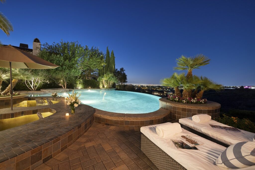 The Home in Henderson, a villa at Gated Marquis in Seven Hills with elegant upgrades and finishes offering sensational golf, mountain and city views is now available for sale. This home located at 1308 Villa Barolo Ave, Henderson, Nevada