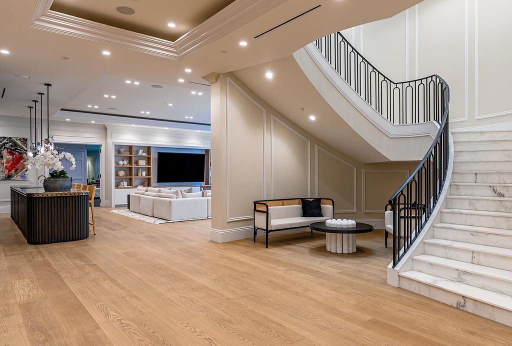 The Estate in Beverly Hills, a brand new architectural triumph combines classic opulence and the modern feel of today with its exquisite features and luxurious quality finishes is now available for sale. This home located at 802 Foothill Rd, Beverly Hills, California