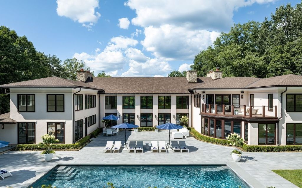 The Home in Greenwich is designed for seamless indoor/outdoor entertaining with resort-style amenities, now available for sale. This home located at 7 Dwight Ln, Greenwich, Connecticut