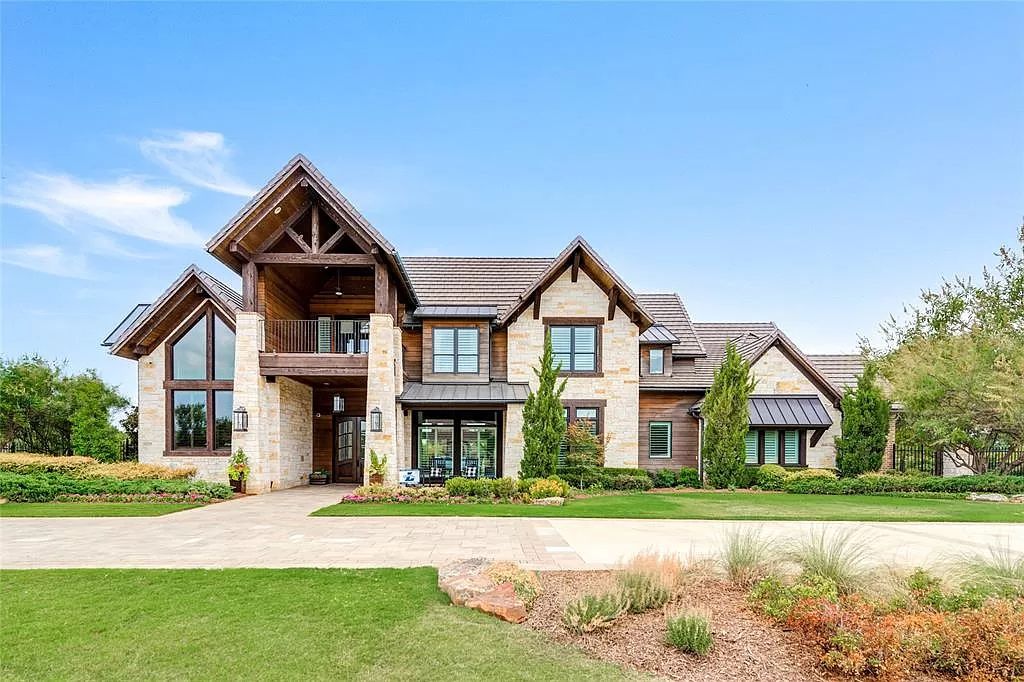 The Home in Flower Mound, a prominent 2 acre estate nestled in the gated and guarded neighborhood of Chateau de lac offering an impressive outdoor living and a picturesque entryway is now available for sale. This house located at 1901 Genevieve Ct, Flower Mound, Texas