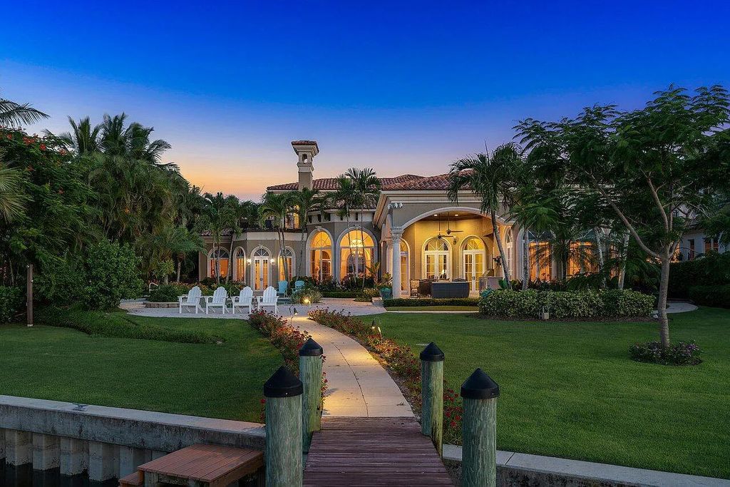 The Property in Jupiter, a magnificent Mediterranean inspired home with incredible water views, custom inlays of all ceilings, and an inviting well thought out floor plan is now available for sale. This home located at 317 Old Jupiter Beach Rd, Jupiter, Florida