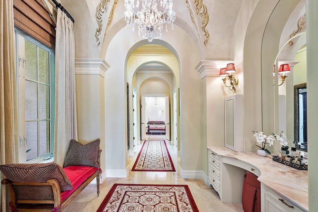 The Property in Jupiter, a magnificent Mediterranean inspired home with incredible water views, custom inlays of all ceilings, and an inviting well thought out floor plan is now available for sale. This home located at 317 Old Jupiter Beach Rd, Jupiter, Florida