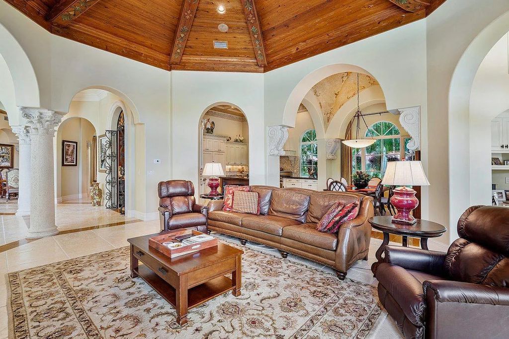 The Property in Jupiter, a magnificent Mediterranean inspired home with incredible water views, custom inlays of all ceilings, and an inviting well thought out floor plan is now available for sale. This home located at 317 Old Jupiter Beach Rd, Jupiter, Florida
