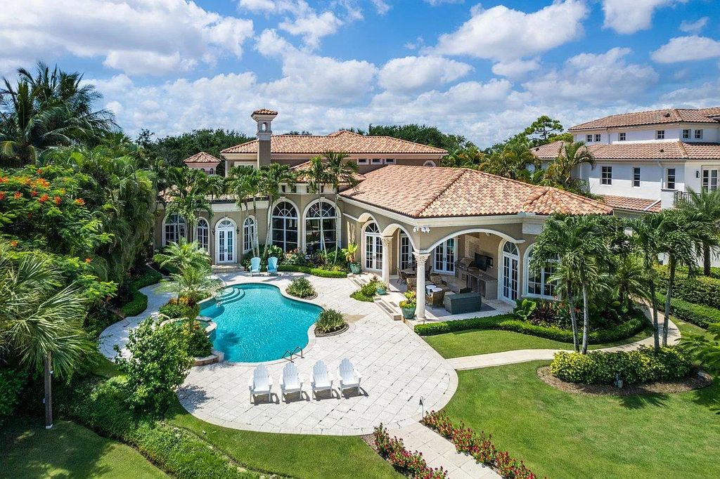 The Property in Jupiter, a magnificent Mediterranean inspired home with incredible water views, custom inlays of all ceilings, and an inviting well thought out floor plan is now available for sale. This home located at 317 Old Jupiter Beach Rd, Jupiter, Florida
