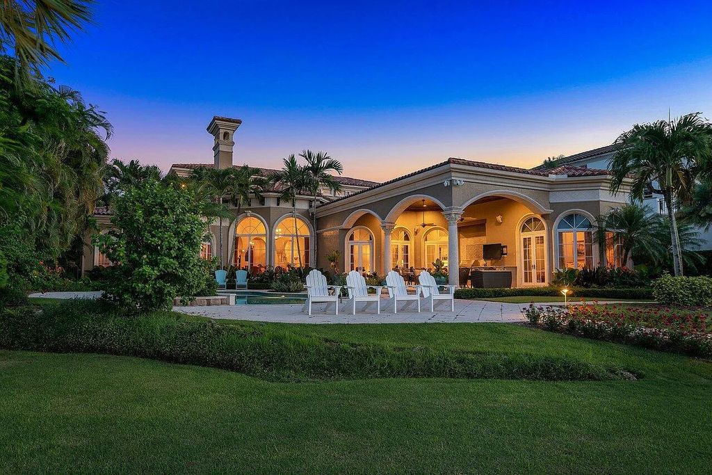 The Property in Jupiter, a magnificent Mediterranean inspired home with incredible water views, custom inlays of all ceilings, and an inviting well thought out floor plan is now available for sale. This home located at 317 Old Jupiter Beach Rd, Jupiter, Florida