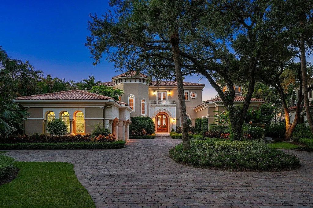 The Property in Jupiter, a magnificent Mediterranean inspired home with incredible water views, custom inlays of all ceilings, and an inviting well thought out floor plan is now available for sale. This home located at 317 Old Jupiter Beach Rd, Jupiter, Florida
