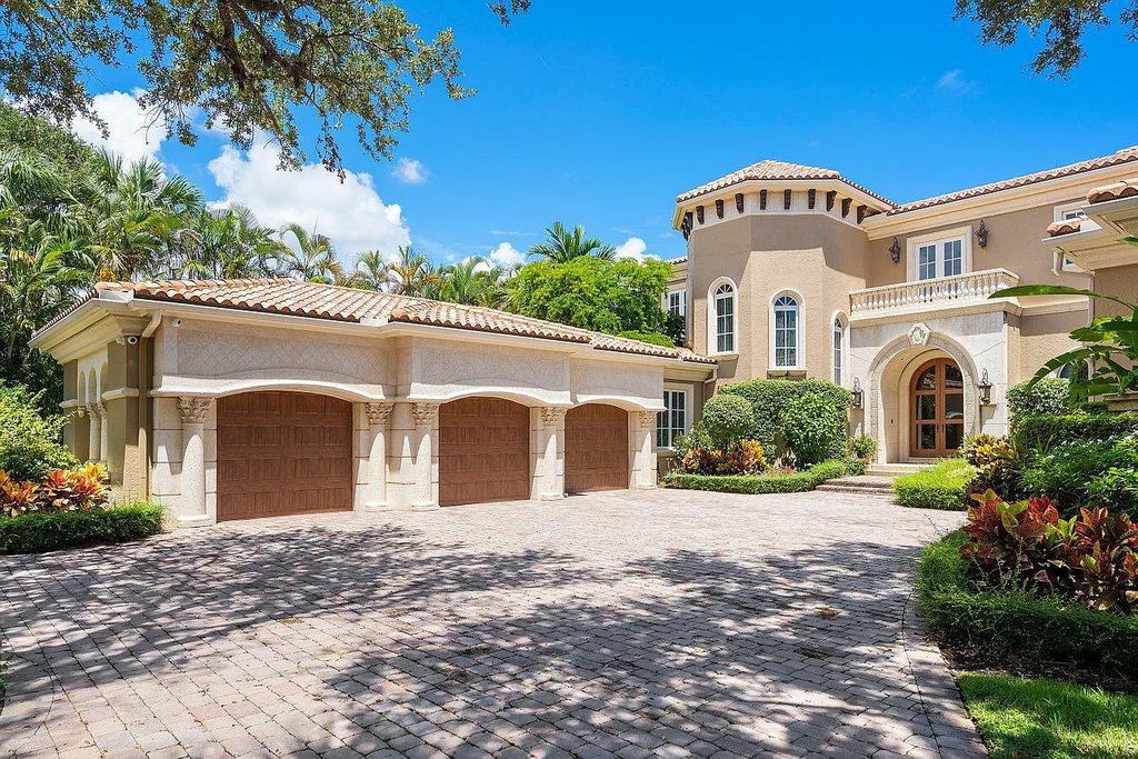 The Property in Jupiter, a magnificent Mediterranean inspired home with incredible water views, custom inlays of all ceilings, and an inviting well thought out floor plan is now available for sale. This home located at 317 Old Jupiter Beach Rd, Jupiter, Florida