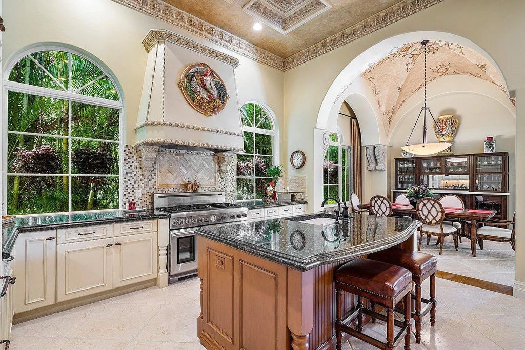 The Property in Jupiter, a magnificent Mediterranean inspired home with incredible water views, custom inlays of all ceilings, and an inviting well thought out floor plan is now available for sale. This home located at 317 Old Jupiter Beach Rd, Jupiter, Florida