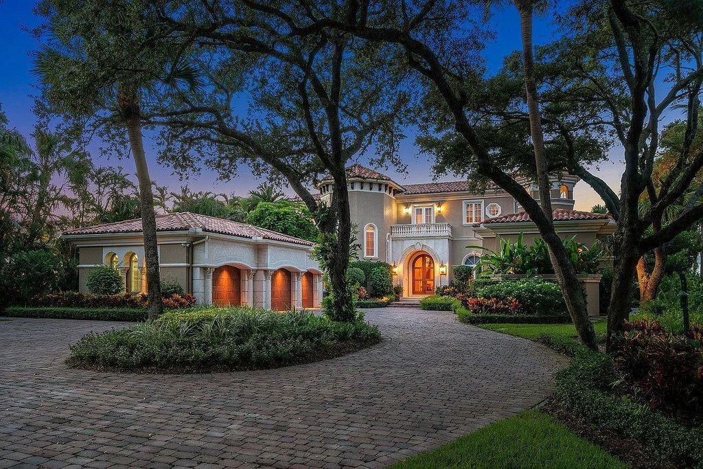 The Property in Jupiter, a magnificent Mediterranean inspired home with incredible water views, custom inlays of all ceilings, and an inviting well thought out floor plan is now available for sale. This home located at 317 Old Jupiter Beach Rd, Jupiter, Florida