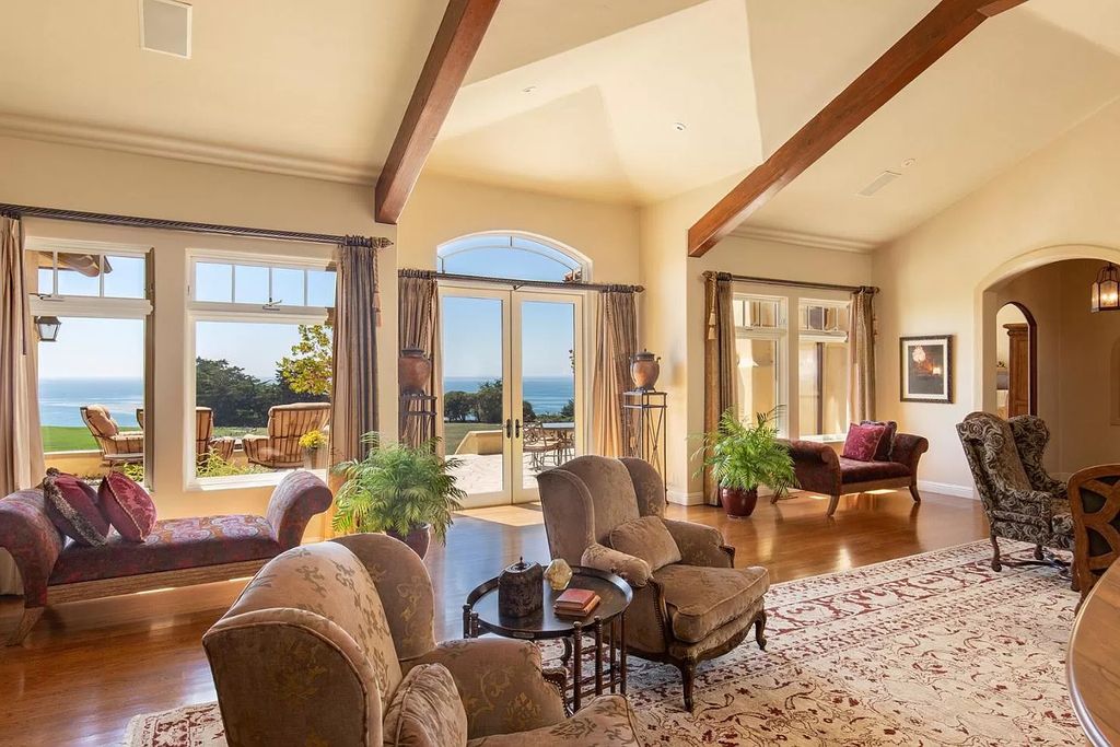 The Villa in Pebble Beach, a one-of-a-kind golf estate on one of the most intimate and extraordinary locations boasting expansive views of Carmel Beach and Point Lobos to the south and Stillwater Cove and Pescadero Point to the north is now available for sale. This home located at 3422 Seventeen Mile Dr, Pebble Beach, California