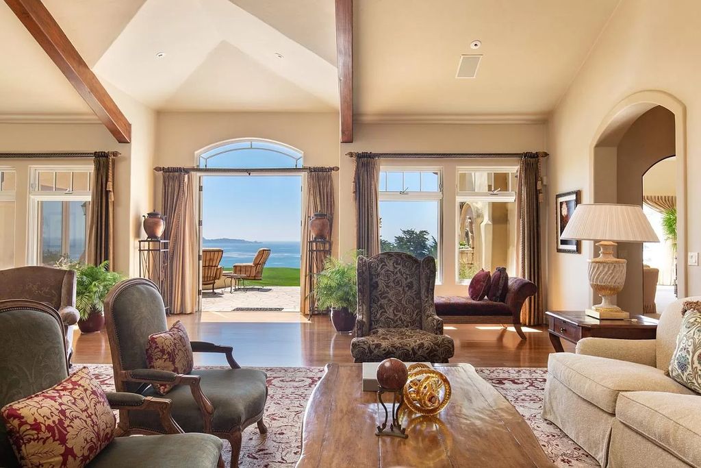 The Villa in Pebble Beach, a one-of-a-kind golf estate on one of the most intimate and extraordinary locations boasting expansive views of Carmel Beach and Point Lobos to the south and Stillwater Cove and Pescadero Point to the north is now available for sale. This home located at 3422 Seventeen Mile Dr, Pebble Beach, California