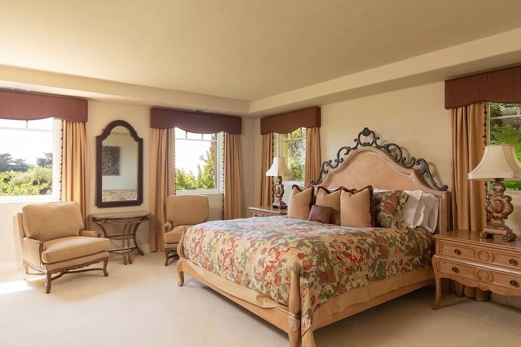 The Villa in Pebble Beach, a one-of-a-kind golf estate on one of the most intimate and extraordinary locations boasting expansive views of Carmel Beach and Point Lobos to the south and Stillwater Cove and Pescadero Point to the north is now available for sale. This home located at 3422 Seventeen Mile Dr, Pebble Beach, California
