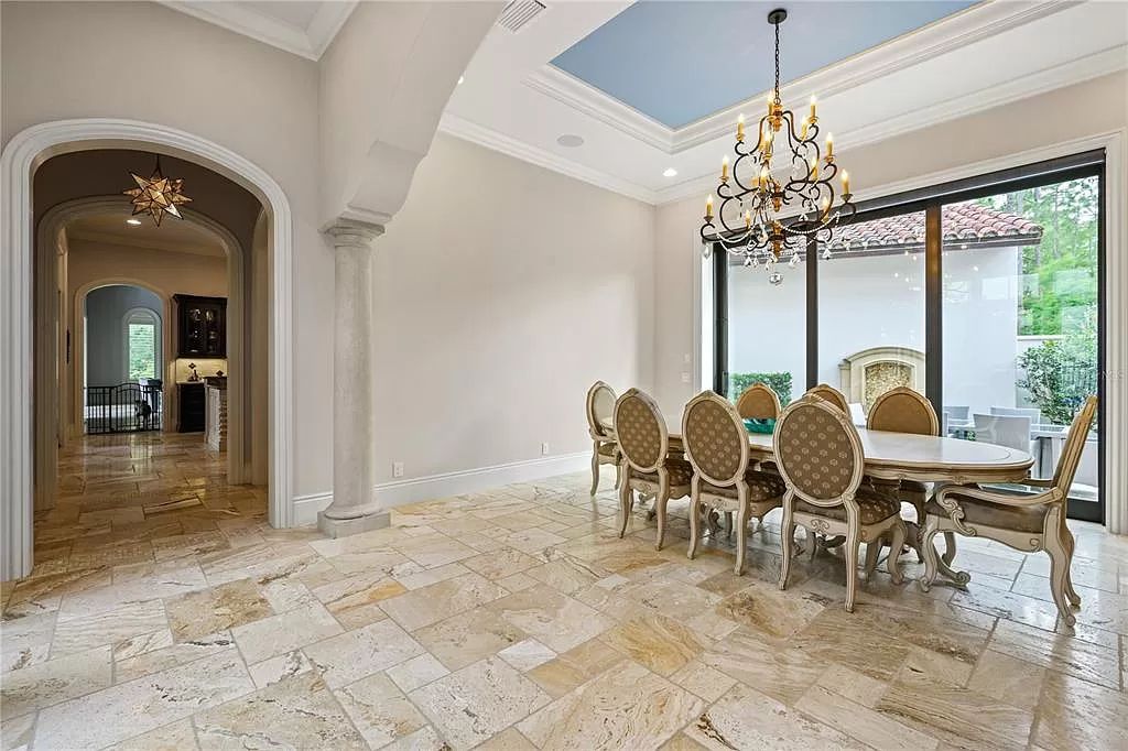 The Estate in Orlando, a one of a kind home in the coveted Carolwood neighborhood in Golden Oak at Walt Disney World Resort offering beautiful outdoor areas with a resort pool and an expansive covered courtyard is now available for sale. This home located at 10151 Enchanted Oak Dr, Orlando, Florida