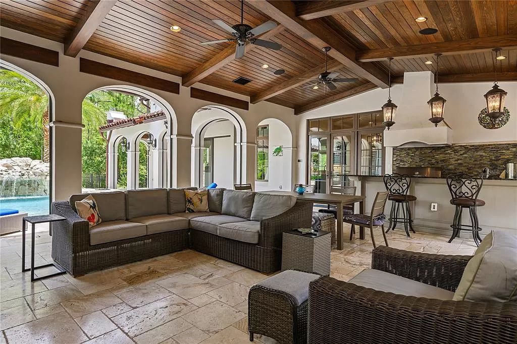 The Estate in Orlando, a one of a kind home in the coveted Carolwood neighborhood in Golden Oak at Walt Disney World Resort offering beautiful outdoor areas with a resort pool and an expansive covered courtyard is now available for sale. This home located at 10151 Enchanted Oak Dr, Orlando, Florida
