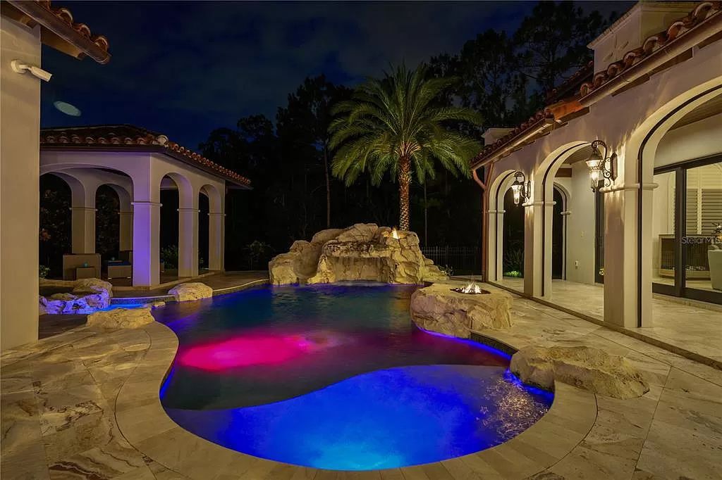 The Estate in Orlando, a one of a kind home in the coveted Carolwood neighborhood in Golden Oak at Walt Disney World Resort offering beautiful outdoor areas with a resort pool and an expansive covered courtyard is now available for sale. This home located at 10151 Enchanted Oak Dr, Orlando, Florida
