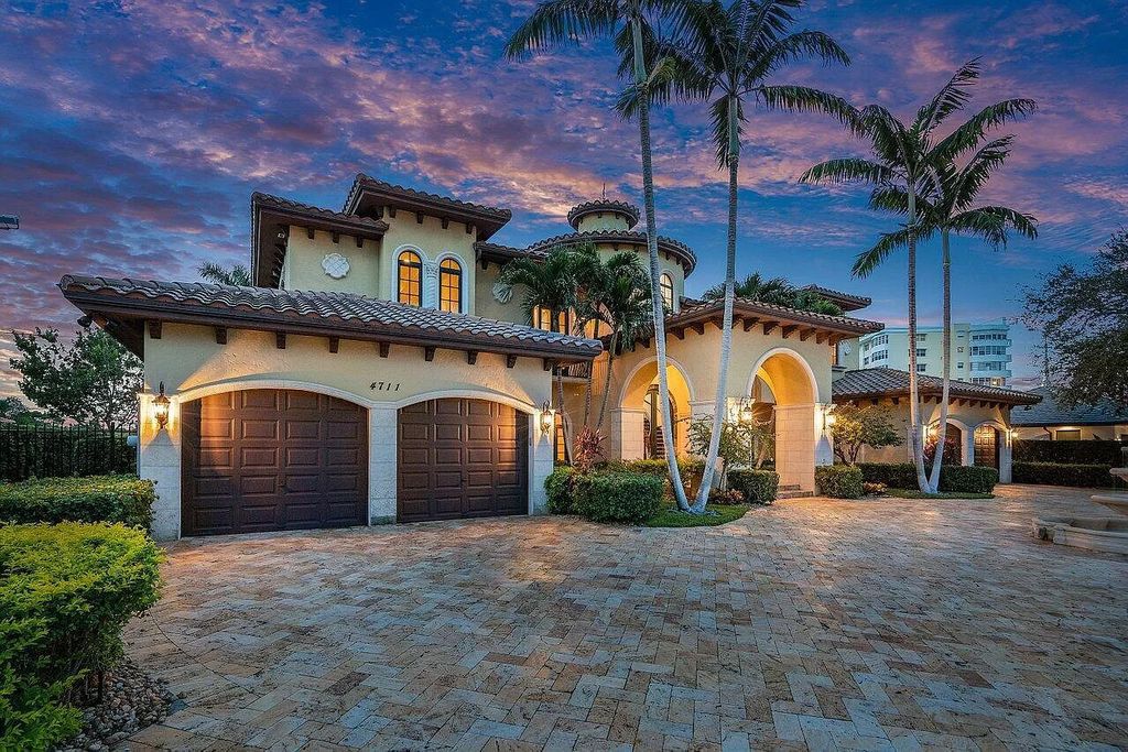The Villa in Fort Lauderdale, a luxurious contemporary Mediterranean home overlooking the Coral Ridge Country Club Golf Course with resort style amenities is now available for sale. This home located at 4711 NE 25th Ave, Fort Lauderdale, Florida