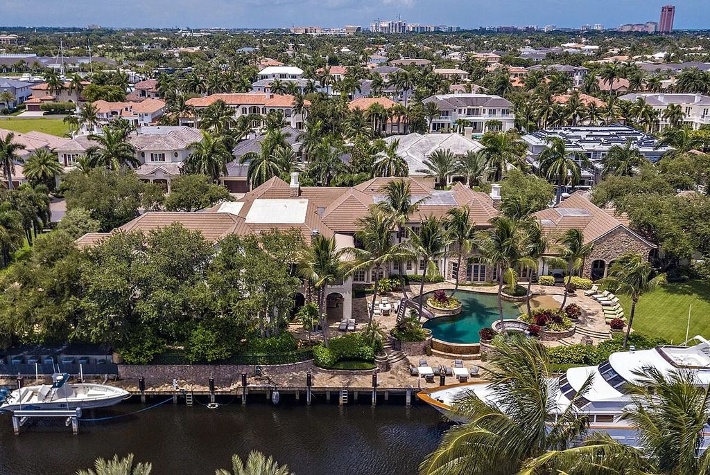The Mansion in Boca Raton, one of the most celebrated estates in the Royal Palm Yacht & County Club encompasses luxurious living with stunning flagstone terraces, a resort-style pool, and grand entertainment loggia is now available for sale. This home located at 200 W Coconut Palm Rd, Boca Raton, Florida