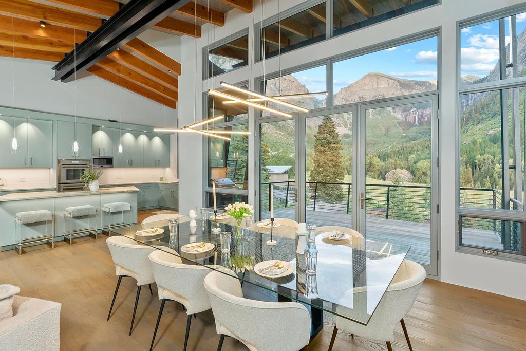 The Home in Telluride, an architectural marvel situated in a National Park-like setting at the east end of Telluride's box canyon & provides a front-row seat to two of Telluride's renowned landmarks is now available for sale. This home located at 430 Pandora Ln, Telluride, Colorado