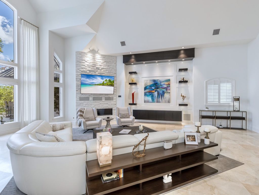 The Home in Fort Myers, a premiere luxury residence recently enhanced to perfection inside and out along with a total array of amenities including dining, social activities, and fitness, tennis, resort pool and playground is now available for sale. This house located at 15761 Grey Friars Ct, Fort Myers, Florida