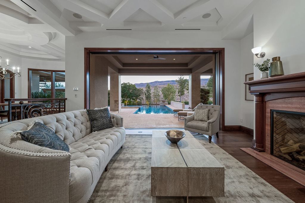 The Home in Las Vegas, an entertainer's dream at the end of a cul-de-sac with unobstructed mountain views boasting large, bright rooms, pocketing doors and windows as well as an abundance of natural light is now available for sale. This home located at 15 Bright Hollow Ct, Las Vegas, Nevada