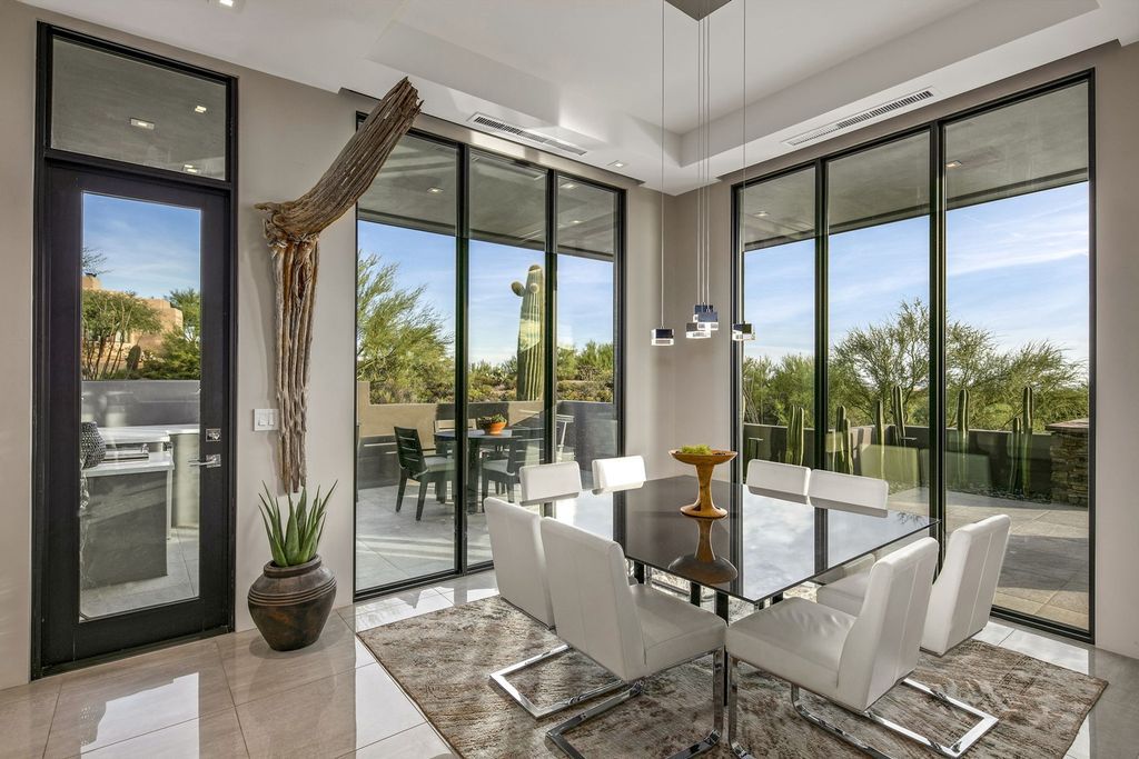 The Home in Scottsdale, a stunning desert contemporary estate which all on one level with open, airy and inviting floor plan encourages the seamless indoor outdoor living experience that is so unique to Arizona  is now available for sale. This home located at 39813 N 103rd Way, Scottsdale, Arizona