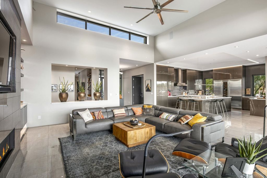 The Home in Scottsdale, a stunning desert contemporary estate which all on one level with open, airy and inviting floor plan encourages the seamless indoor outdoor living experience that is so unique to Arizona  is now available for sale. This home located at 39813 N 103rd Way, Scottsdale, Arizona